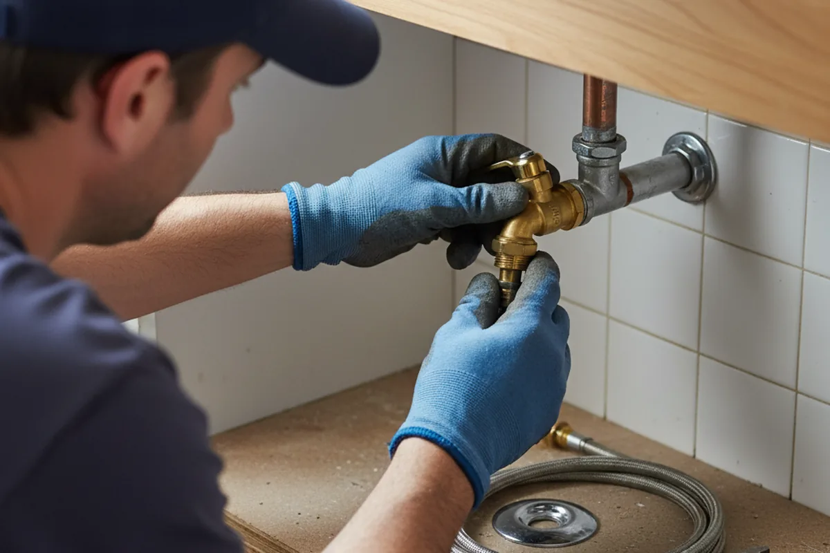 Shutoff valve and fitting work during Faucet and Fixture Repair in Ruston